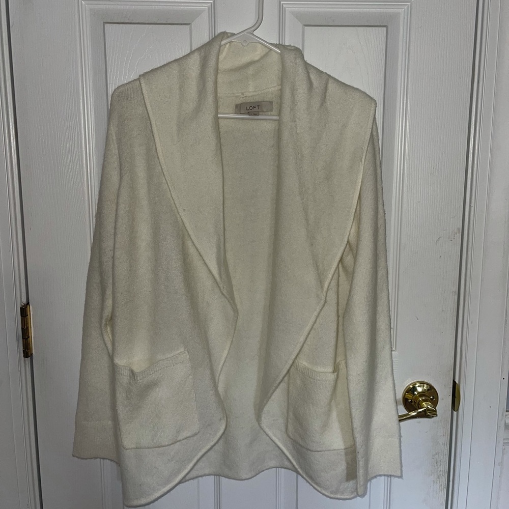 Loft, small, cream colored cardigan